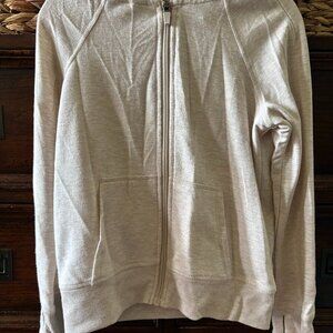 90 degree cream lightweight zipped hoodie jacket in size S 7-8